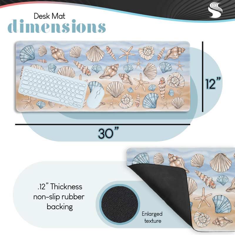 Tapis de bureau Coastal Collection Over Beach, 30 x 12