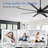 Ilette 65/72/84-inch 8- Blade DC Motor Windmill No Lights Ceiling Fan with Remote Control-459525200-413739857