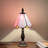 1 - Light 7 inch Pink Tiffany Table Lamp,Handcrafts Stained Glass Style Table Light-365918207