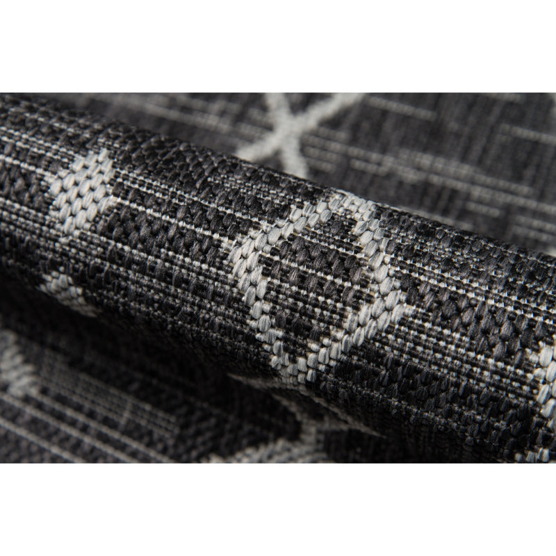 Tapis gris anthracite de style marocain Momeni Villa Monaco, Rectangle 5 pi 3 po x 7 pi 6 po