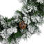 Couronne de Noël artificielle enneigée en pin avec pommes de pin-2111761235
