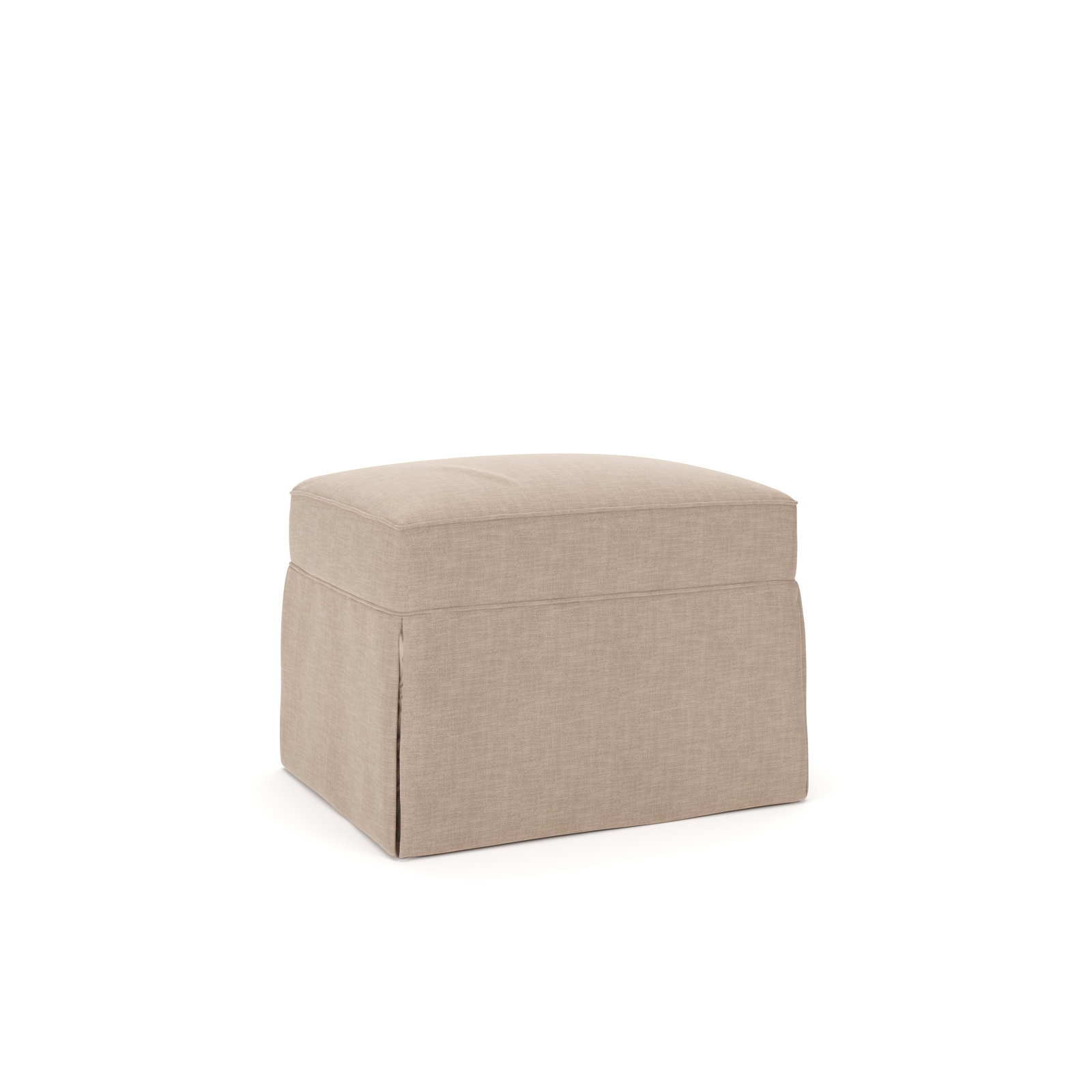 Amari 33" Ottoman, Conversation Linen Basketweave