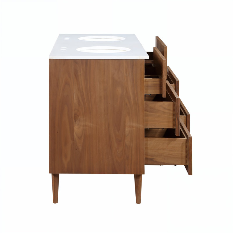 Dondi 60'' Double Bathroom Vanity with Quartz Top