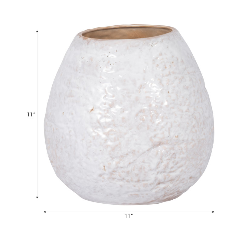 Javae Handmade Ceramic Table Vase, 11" H x 11" W x 11" D