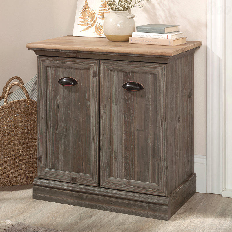 Brown Finish Utility Stand With Adjustable Shelves For Multi-Purpose Use