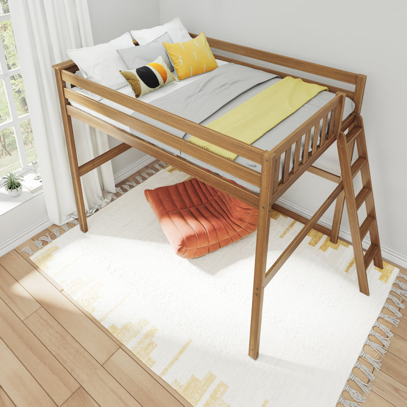 Epimenio Kids Full Loft Bed, Pecan