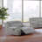 1Pc Motion With Recliner Function Chair Ash Color Fur Like Corduroy Living Room Reclining Couch Plush Textured Seat