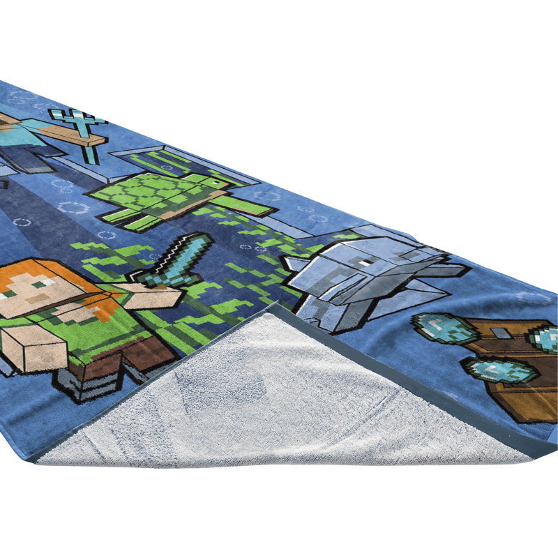 Minecraft Standard Beach Towel Underwater Adventure