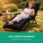 ROYALFORD Sun Lounger Cushion 160x50cm | Thin Padded Recliner Chair Cushion | Full Length Garden Sunbed Replacement Pad with Tie Straps | Breathable Fabric Outdoor Patio Deck Chair Support (Pack of 2)-126691399