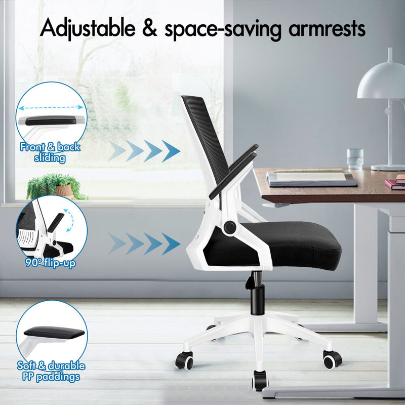 Office Chair, Black, White