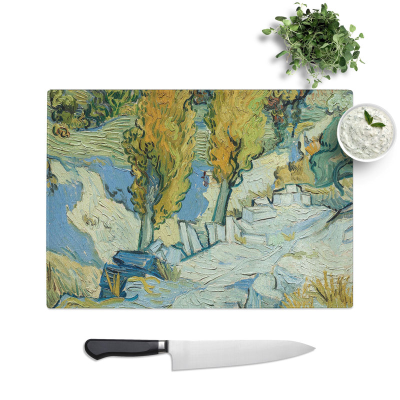 Landscape with Trees by Vincent Van Gogh Chopping Board, 28.5cm W x 39cm L