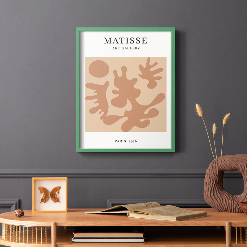 Matisse LXVIII Framed Print - Solid Wood, Green, 10" H x 8" W