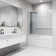 Zenith 34" W x 62" H Fixed Frameless Bathtub Screen with 3/8" Glass
