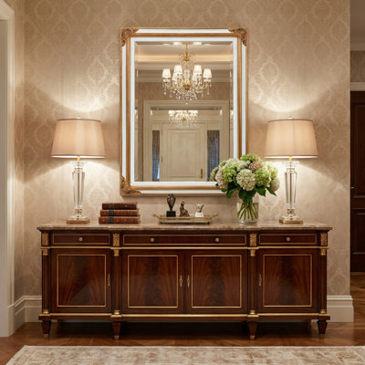 David-Paul Solid Wood Rectangle Wall Mirror