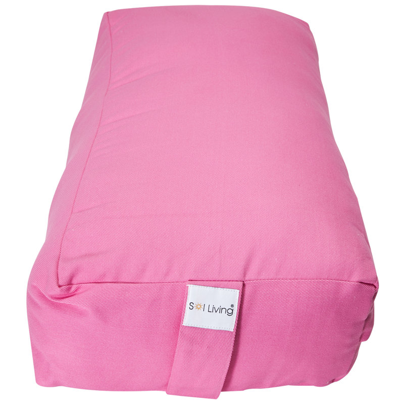 Cotton Bolster Pillow, 28" x 12" x 8", Pink