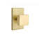 Passage Square Knob with Modern Rectangular Rose