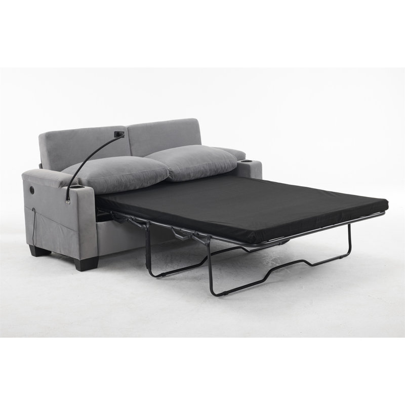 Pull-Out Sofa Bed, Dark Gray