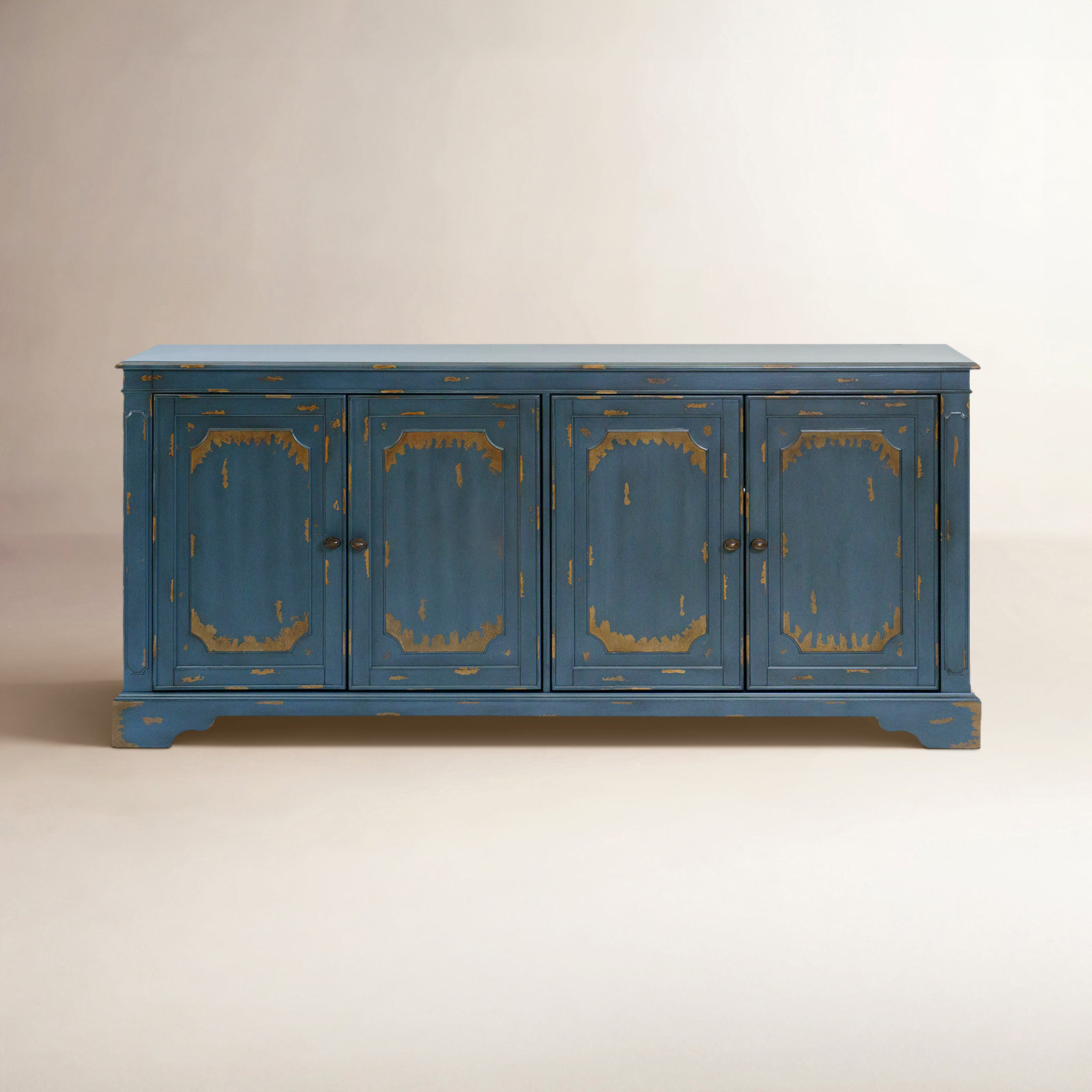Dalgard TV Stand, Blue, 32"H x 72"W x 16"D