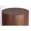 Table d'appoint en noyer de 18 3/4 po de diamètre avec plateau en placage Abra