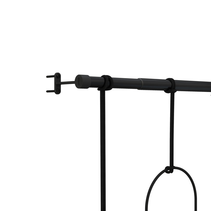 Triflora Adjustable White/Black Indoor Hanging Planter
