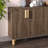 Modern Walnut Console Table, 47.2 x 29.0 x 11.6 inches | 100% Melamine Coated Particle Board, Thickness: 0.7 inches | Stylish Brown Finish, Geometric Design | Perfect for Entryway, Living Room & Hallway Decor-1157126525