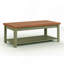 Table basse 48 po. Aucun assemblage requis. Finition vert sauge et bois fruitier.-1051236720