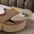 Microcrystalline stone adjustable coffee table