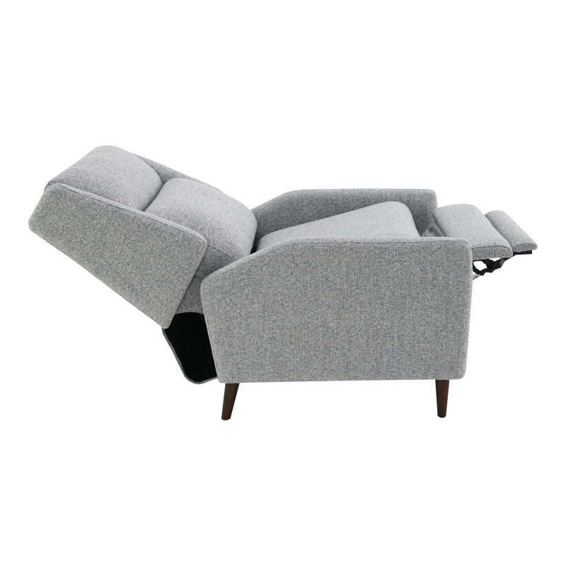 Leana High Back Push-Back Manual Recliner, Gray