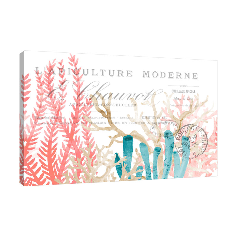 «Coral Cove 1» par Kimberly Allen, impression sur toile tendue, H 28 po x l 42 po x P 1,5 po