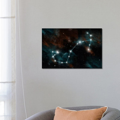 The Constellation Scorpio The Scorpion by Marc Ward - Wrapped Canvas Print