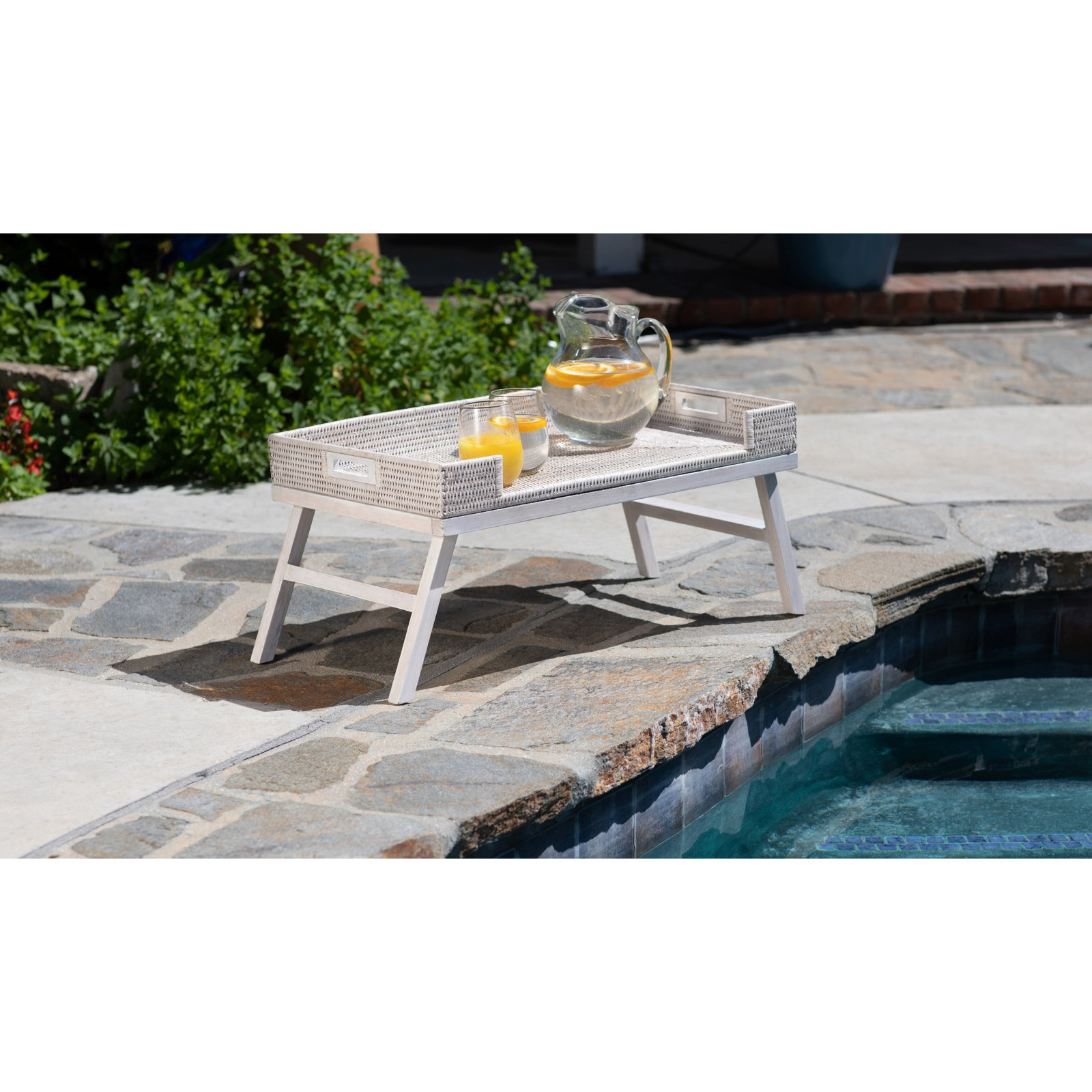 Dorado Tray table, White Wash