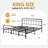 Metal Platform Bed Frame with Industrial Style Iron-Art Headboard/Footboard/Heavy Duty Frame/Under Bed Storage/No Box Spring Needed by Buckmaster-1169317304-1163392675