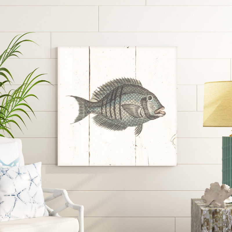 Croquis de poisson I Shiplap, H 36 po x l 36 po x P 1,25 po