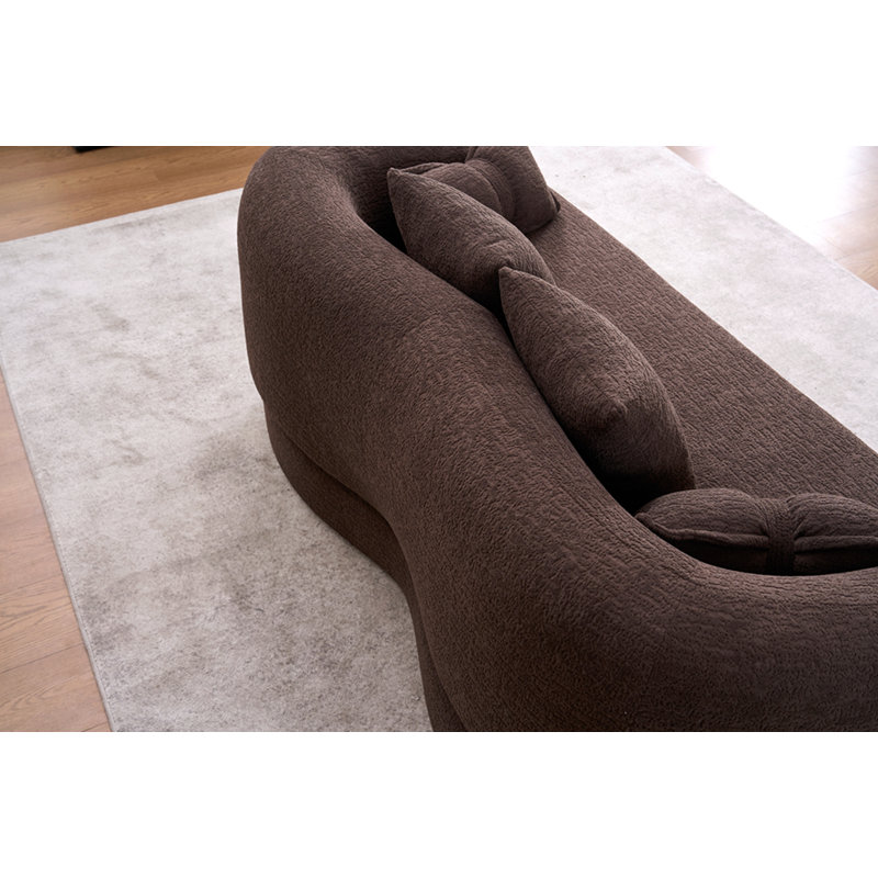 Canapé-lit 2-en-1 pliable, canapé-lit convertible pliable sans os de 70 pouces, 4 coussins, Brun