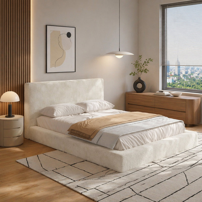 Cadre de lit sans cadre, coussin éponge rembourré en nuage de 8,7 po, sans la base de lit, Queen