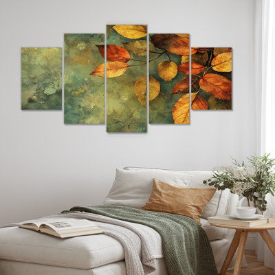 Feuilles, forêt, tranquillité III - Art mural - Ensemble d'art mural traditionnel diamant
