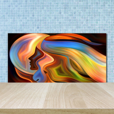 50cm W x 100cm L Glass Peel and Stick Panel
