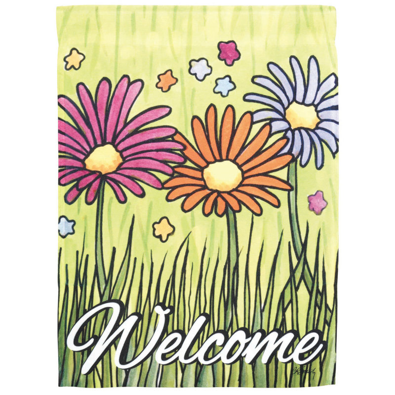 Drapeau de jardin en polyester de 18 po x 13 po Deenie