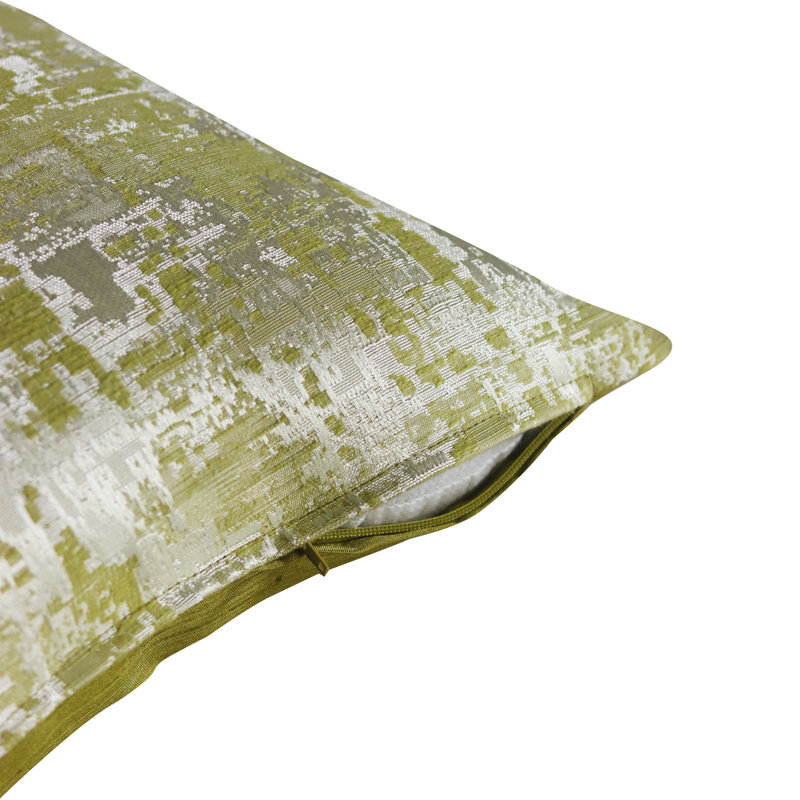 Housse de coussin en polyester tissé avec fermeture à glissière classique de 2 pièces (taille: 18 x 18 pouces), Beige