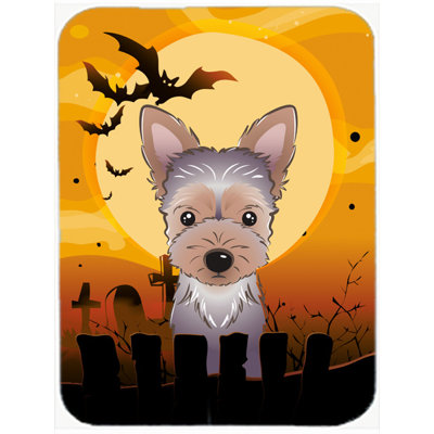 Eila Yorkie Puppy Glass Cutting Board