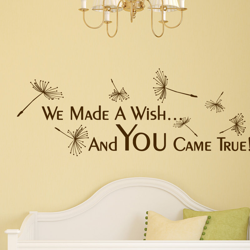Text & Numbers Non-Wall Damaging Wall Decal, Chocolate Brown