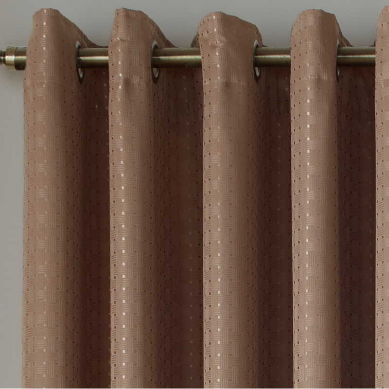 Solitaire Room Darkening Curtain Pair, 167 W x 182 D cm, Latte