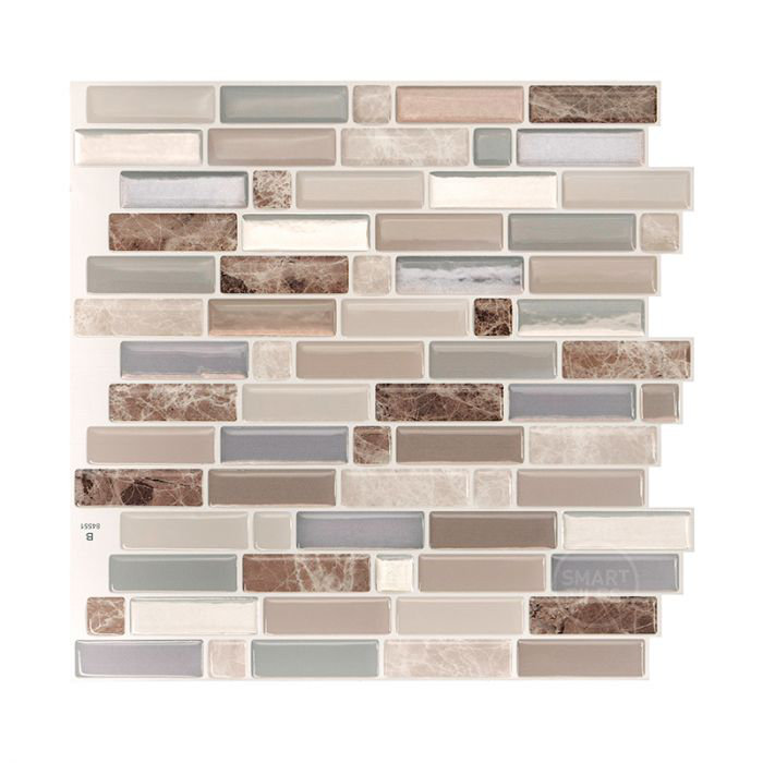 9.36'' W x 9.73'' L Gel Peel and Stick Mosaic Tile