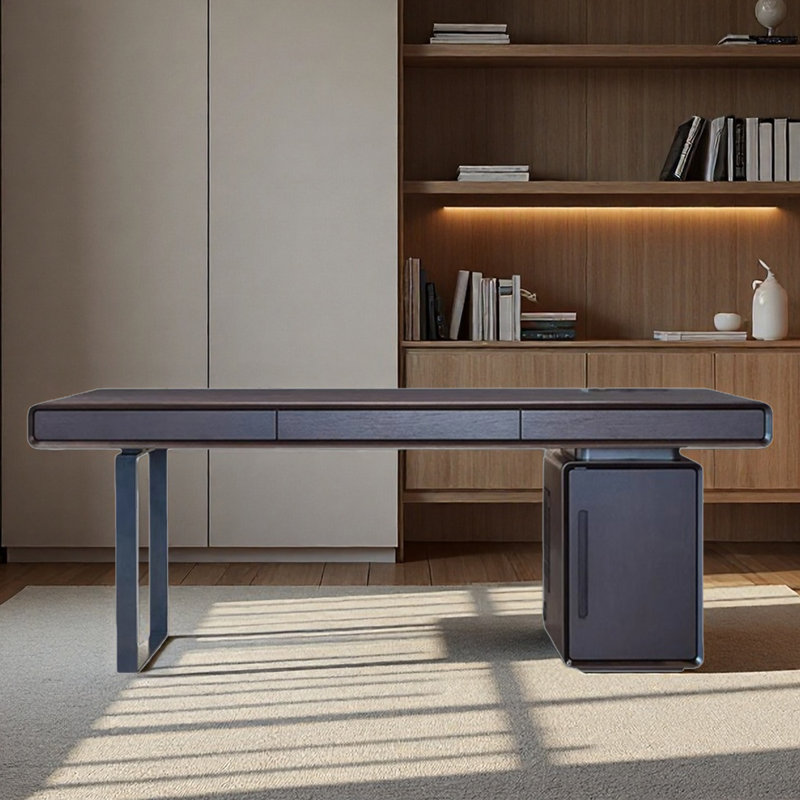 Bureau haut de gamme pour le bureau personnel et le rangement du travail, Tanné, H 29,53 po x l 70,87 po x P 27,56 po