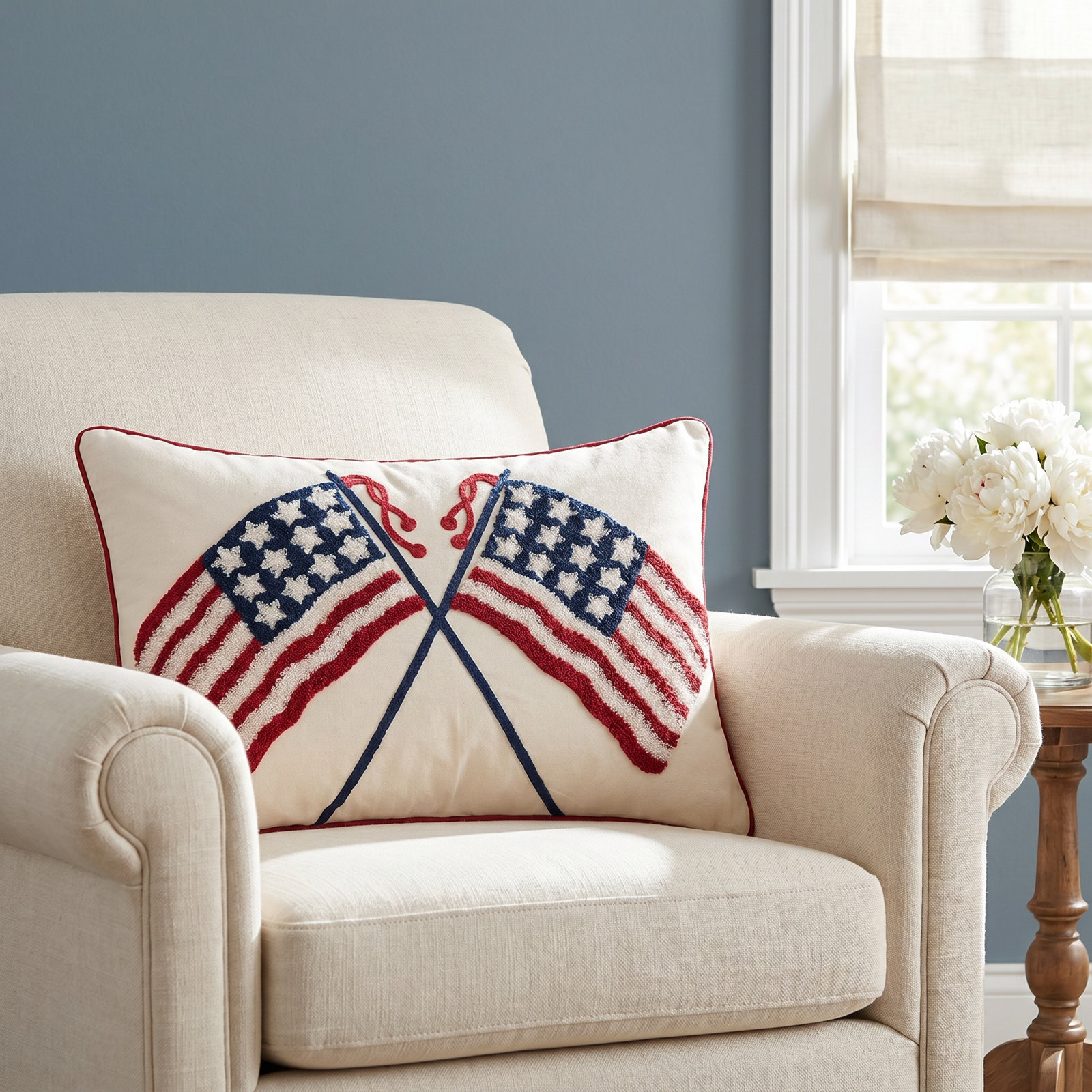 Edyth 14" x 20" Embroidered Pillow Cover & Insert