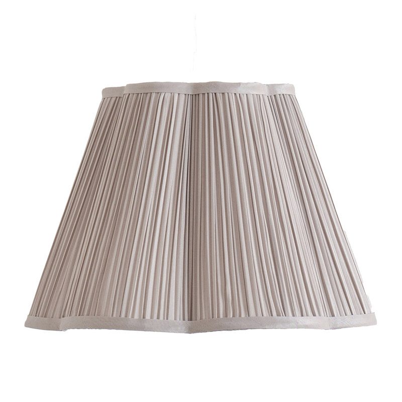 Silk Bell Pendant Shade ( Slip-On ), 18cm H x 25.5cm W x 25.5cm D, Light Grey