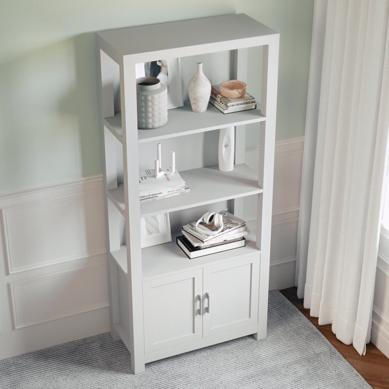 Martha Stewart 68" Shaker Bookcase with Storage Cabinet