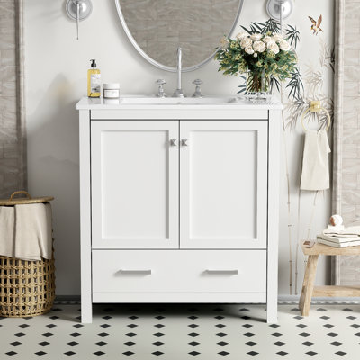 30"  Bathroom Vanity With Single Sink