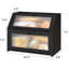 Boîte à pain en bois de bambou double couche, rangement de pain de grande capacité pour la cuisine-263744347
