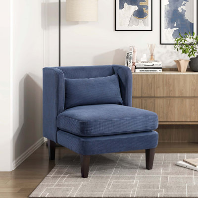 Meuble de salon moderne en velours côtelé avec coussin de chaise